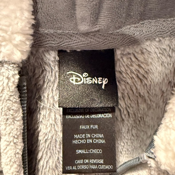 Disney Gray Adult One Piece Pajama Loungewear with Mickey and Minnie Mouse - Picture 3 of 6